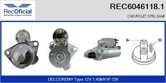 Démarreur RECOFICIAL REC6046118.1