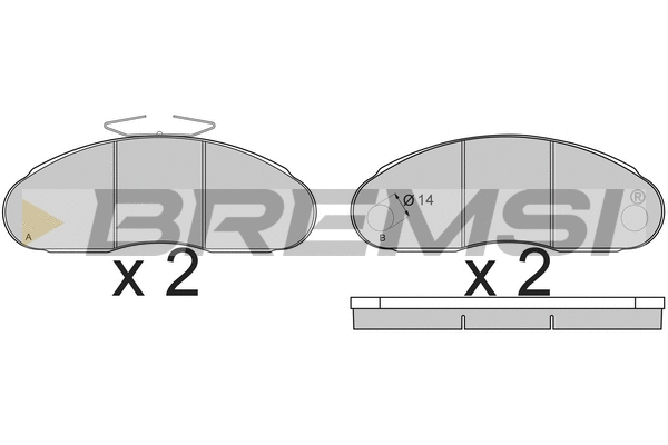 Kit de plaquettes de frein, frein à disque BREMSI BP7261