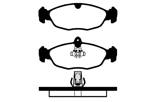 Kit de plaquettes de frein, frein à disque Technika 01556