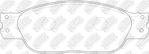 Kit de plaquettes de frein, frein à disque NiBK PN0142