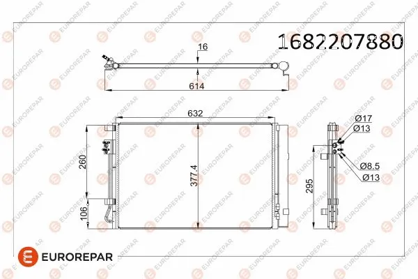 Condenseur, climatisation EUROREPAR 1682207880
