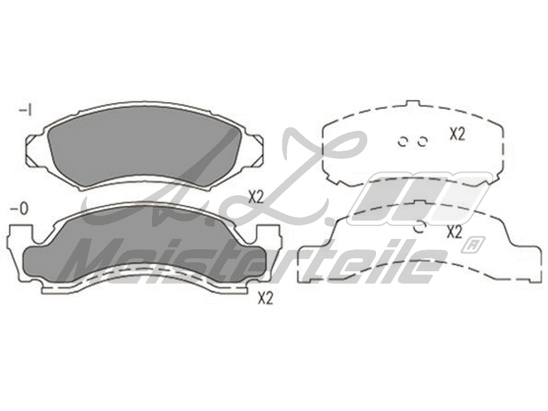 Kit de plaquettes de frein, frein à disque A.Z. Meisterteile AZMT-44-022-2467