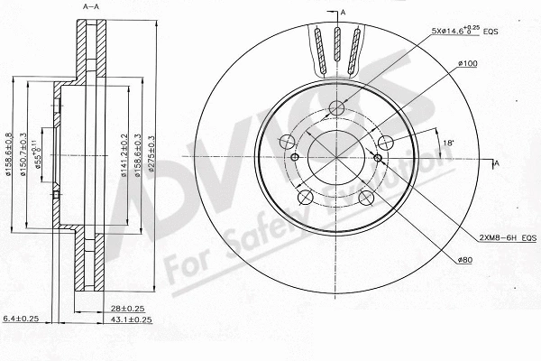 Disque de frein ADVICS-SEA A6F102