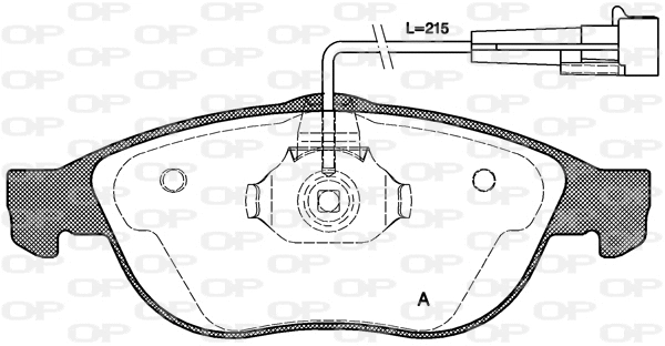 Kit de plaquettes de frein, frein à disque OPEN PARTS BPA0660.02