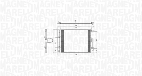 Condenseur, climatisation MAGNETI MARELLI 350203809000