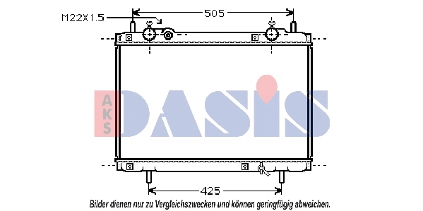 Radiateur, refroidissement du moteur AKS DASIS 080970N