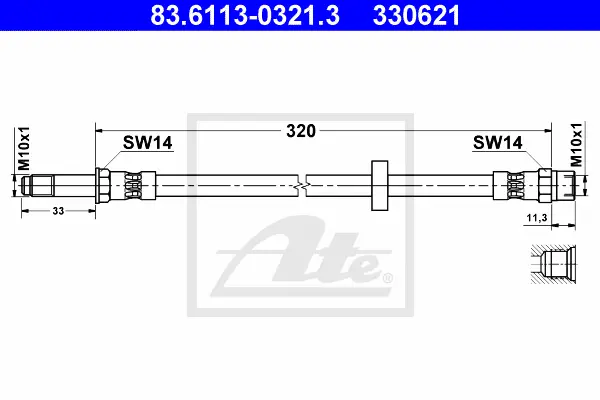 Flexible de frein ATE-APAC 83.6113-0321.3