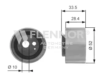 Poulie de tension, courroie crantée FLENNOR FS63491