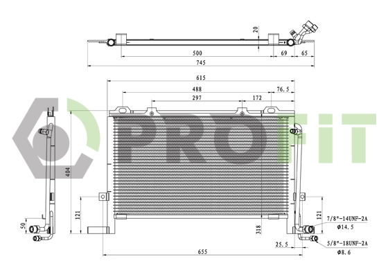 Condenseur, climatisation PROFIT 1770-0316