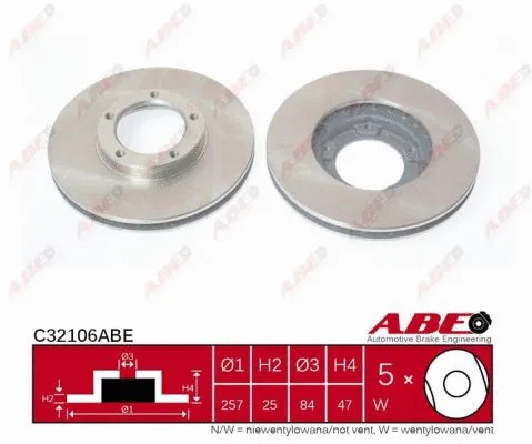 Disque de frein ABE C32106ABE