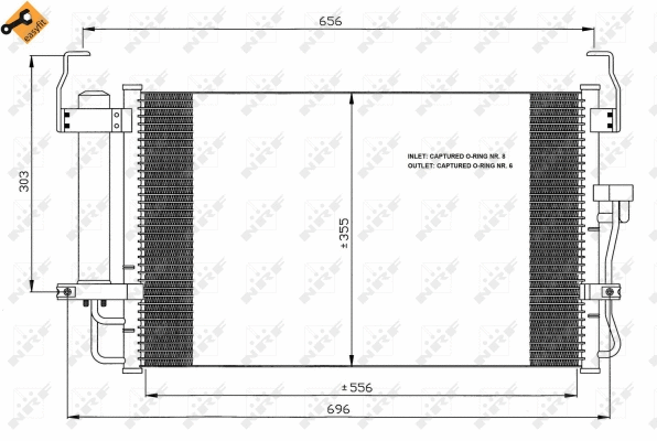 Condenseur, climatisation NRF 35474