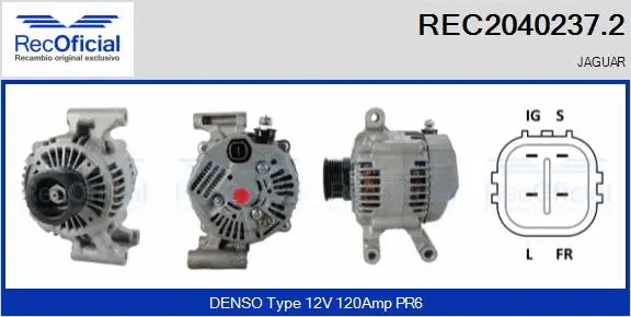 Alternateur RECOFICIAL REC2040237.2