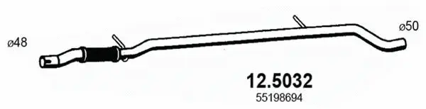 Tuyau d'échappement ASSO 12.5032