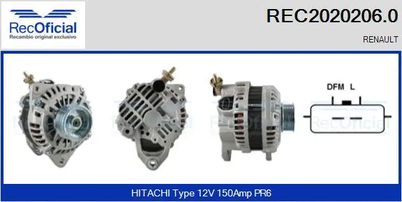 Alternateur RECOFICIAL REC2020206.0
