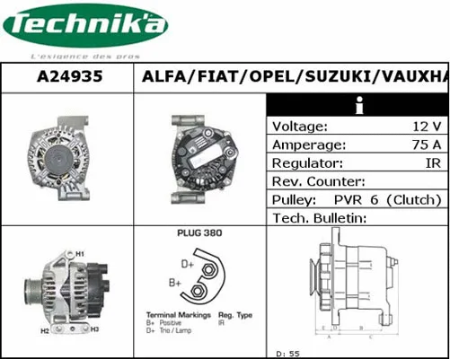 Alternateur Technika A24935
