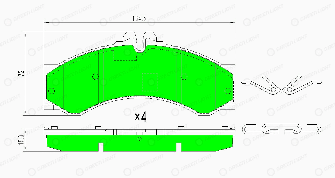 Kit de plaquettes de frein, frein à disque Automotive Adriado GLBP0238