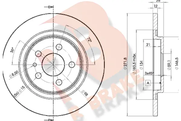 Disque de frein R BRAKE 78RBD24679