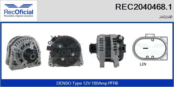 Alternateur RECOFICIAL REC2040468.1