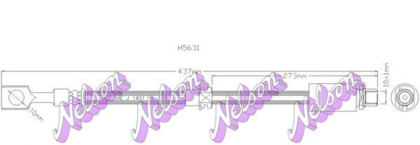 Flexible de frein KAWE H5631