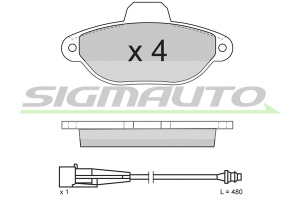 Kit de plaquettes de frein, frein à disque SIGMAUTO SPA626