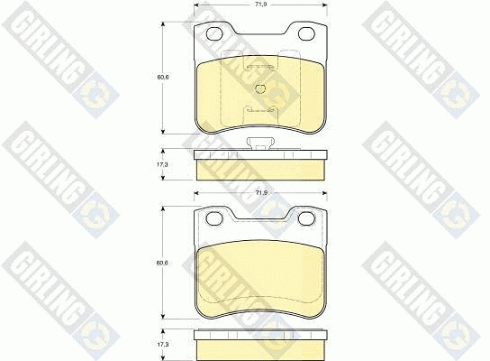 Kit de plaquettes de frein, frein à disque GIRLING 6112792