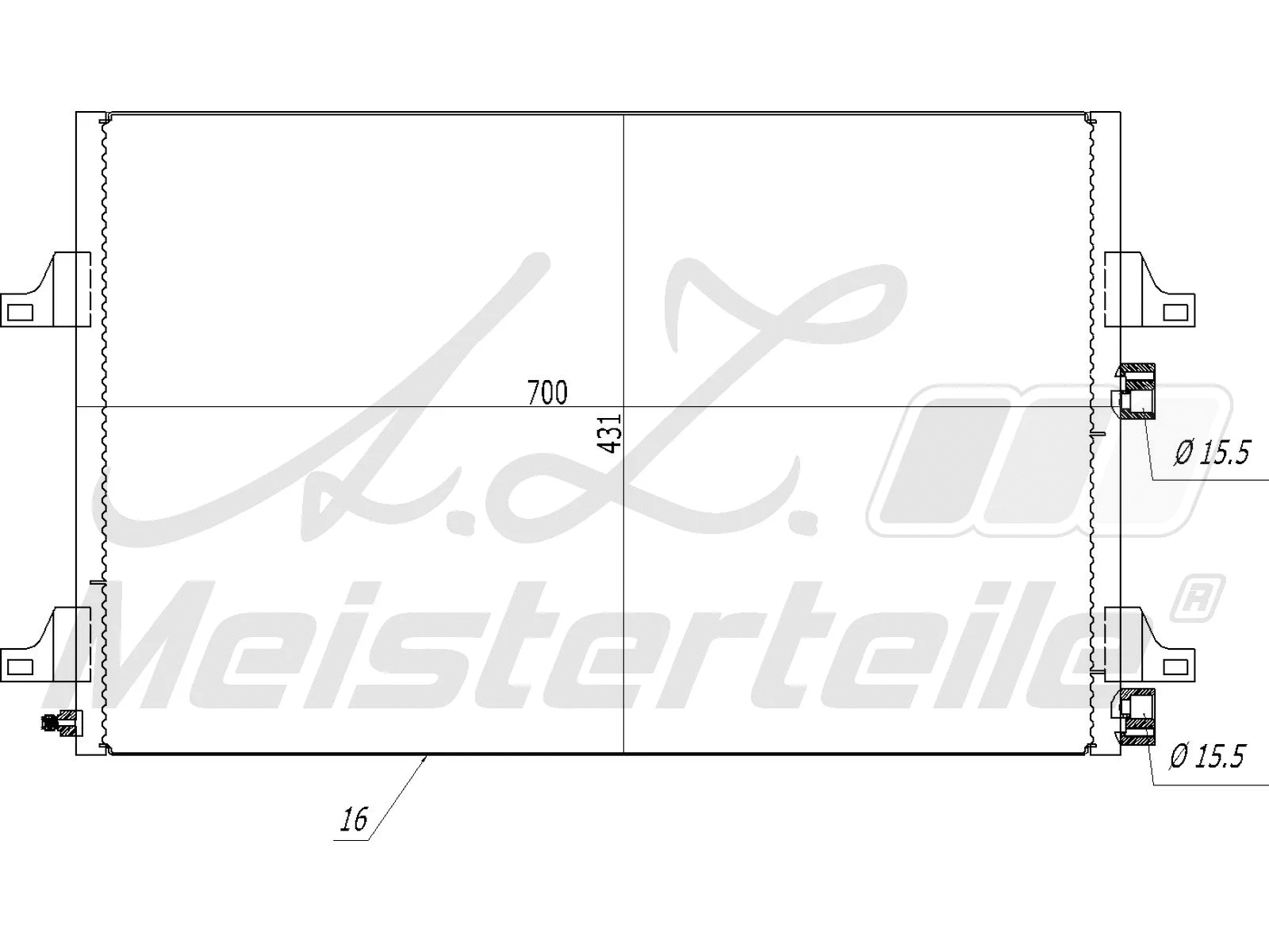 Condenseur, climatisation A.Z. Meisterteile AZMT-45-030-1407