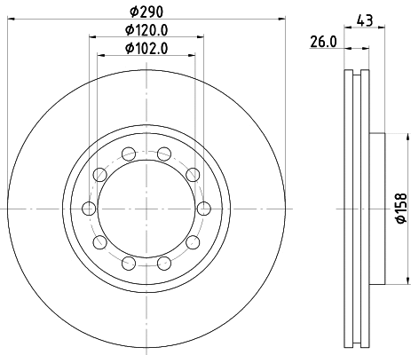 Disque de frein DON PCD22222