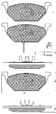 Kit de plaquettes de frein, frein à disque BSF 10686