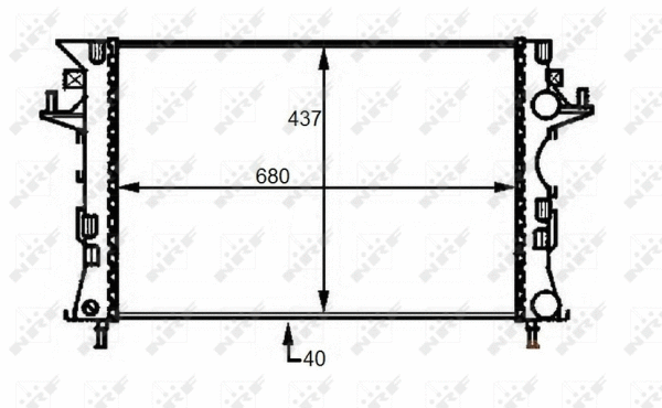 Radiateur, refroidissement du moteur NRF 58490