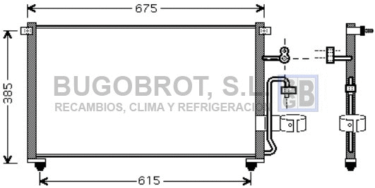 Condenseur, climatisation BUGOBROT 62-DW5063