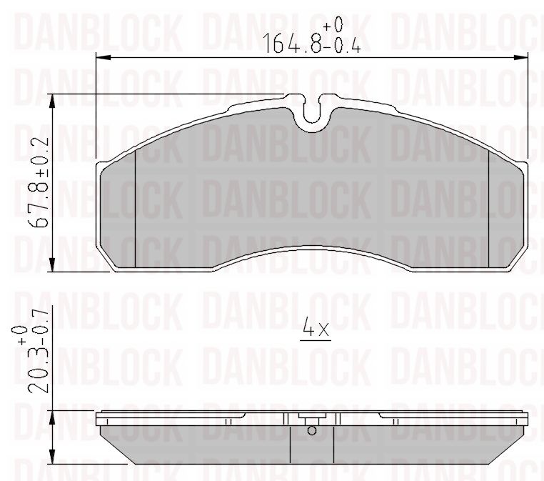 Kit de plaquettes de frein, frein à disque DANBLOCK DB 510727