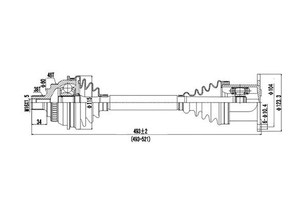 Arbre de transmission DYNAMATRIX DDS203022