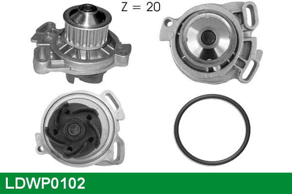 Pompe à eau, refroidissement du moteur LUCAS LDWP0102