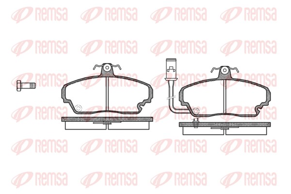 Kit de plaquettes de frein, frein à disque REMSA 0252.01