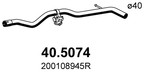 Tuyau d'échappement ASSO 40.5074