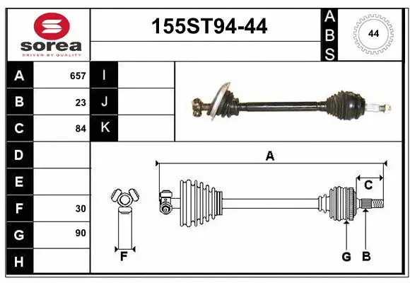 Arbre de transmission STARTCAR 155ST94-44