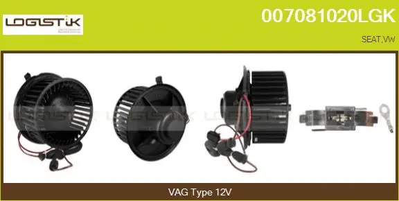 Pulseur d'air habitacle LGK 007081020LGK