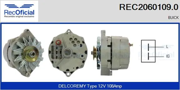 Alternateur RECOFICIAL REC2060109.0