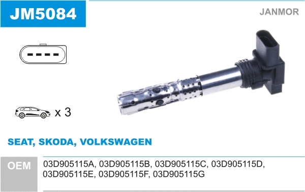 Bobine d'allumage JANMOR JM5084