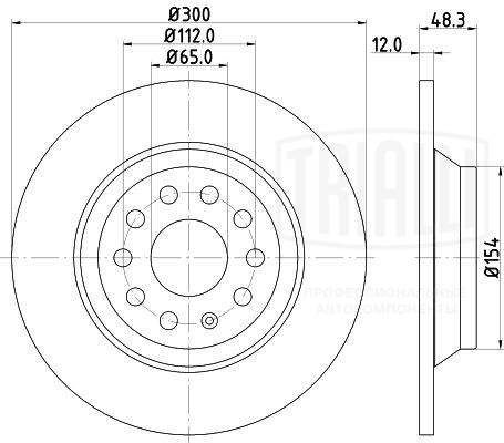 Disque de frein TRIALLI DF 190443