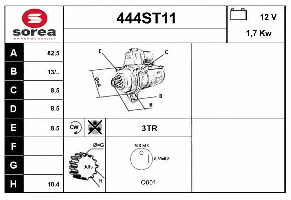Démarreur STARTCAR 444ST11