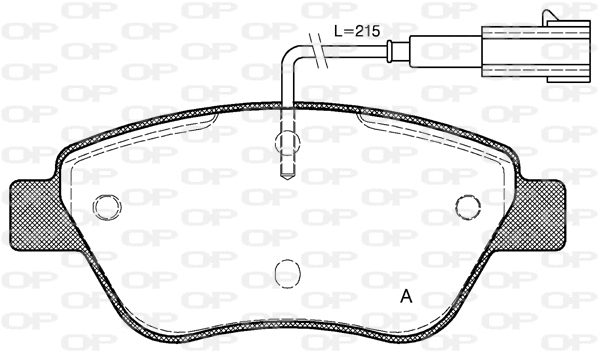Kit de plaquettes de frein, frein à disque OPEN PARTS BPA0858.01