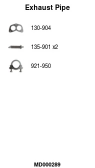 Tuyau d'échappement FA1 MD000289