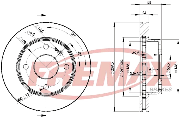 Disque de frein FREMAX BD-4844