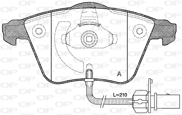 Kit de plaquettes de frein, frein à disque OPEN PARTS BPA0964.02