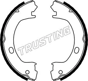 Jeu de mâchoires de frein, frein de stationnement TRUSTING 023.006