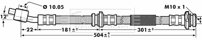Flexible de frein BORG & BECK BBH7143