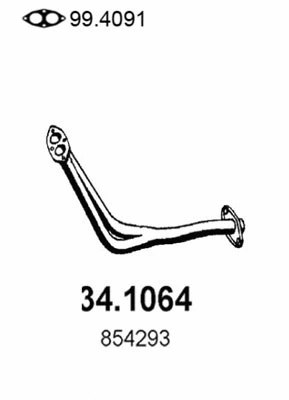 Tuyau d'échappement ASSO 34.1064