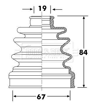 Jeu de joints-soufflets, arbre de commande BORG & BECK BCB6309