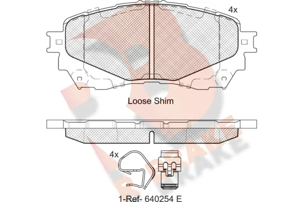 Kit de plaquettes de frein, frein à disque R BRAKE RB2126
